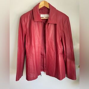 Liz Claiborne Red Leather Jacket